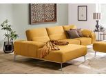 Ecksofa W.SCHILLIG "run, Designsofa mit tollem Sitzkomfort, bequem, L-Form", gelb (sunrise z73), B:319cm H:88cm T:178cm, Longlife Xtra-Leder Z73: Naturwalkleder der Luxusklasse aus den erlesensten Rohhäuten. Hautstärke 1, 1 – 1, 3 mm;ROHLEDER Jacquard-Flachgewebe Q2 W60 (63% Polyester, 37% Polyacryl);ROHLEDER Chenille-Flachgewebe Q2 W77 (68% Polyacryl, 32% Polyester);Stoff S37 (100% Polyester), So
