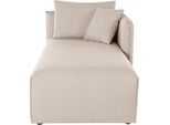Ottomane OTTO HOME "Nöre", beige, B:90cm H:86cm T:172cm, Samtoptik (100% Polyester);Struktur (100% Polypropylen);Webstoff (100% Polyester);Struktur fein (100% Polyester);Luxus-Microfaser Lederoptik (100% Polyester);Baumwoll-/Leinenmix (60% Baumwolle/40% Leinen), Sofas, Ottomane, Modul - zum Zusammenstellen; in vielen Bezugsqualitäten und Farben