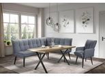 Eckbank EXXPO - SOFA FASHION "Mocca Essbank, Sitzbank", anthrazit, B:240cm H:94cm T:161cm, Sitzbänke, Eckbank, hoher Sitzkomfort, bequem und elegant, hochwertige Detailverarbeitung