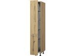 Apothekerschrank KOCHSTATION "KS-Trea SVAV30-195", braun (eiche astig), B:30cm H:195cm T:56cm, Schränke, Apothekerschrank, inklusive 5 verstellbarer Drahtkörbe, Höhe 195 cm, Breite 30 cm