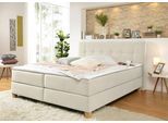 Boxspringbett HOME AFFAIRE "Calloway", beige, B:188cm L:238cm, Komplettbetten, Boxspringbett, inkl. Topper, XXL-Ausführung, in 4 Farben, 5 Breiten, 3 Matratzenarten