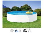 Rundpool CLEAR POOL "MIAMI", weiß, H:90cm Ø:460cm, Schwimmbecken, Rundpool, 6-tlg. in versch. Größen