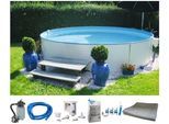 Rundpool MY POOL BWT "PREMIUM inkl. umfangreichem Zubehör", weiß, H:120cm Ø:350cm, Schwimmbecken, Rundpool, Höhe 120 cm, in verschiedenen Größen erhältlich