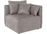 Sofa-Eckelement OTTO HOME "Nöre", grau (hellgrau), B:90cm H:86cm T:90cm, Samtoptik (100% Polyester);Struktur (100% Polypropylene);Luxus-Microfaser Lederoptik (100% Polyester);Struktur fein (100% Polyester);Webstoff (100% Polyester);Baumwoll-/Leinenmix (60% Baumwoll, 40% Leinen), Polsterelemente, Sofa-Eckelement, Modul - zum Zusammenstellen; in vielen Bezugsqualitäten und Farben