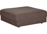 Polsterhocker TRENDMANUFAKTUR "Bourbon", braun (walnut), B:114cm H:43cm T:114cm, 100% Polyester, Hocker, Polsterhocker, In verschiedenen Größen erhältlich