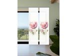 Schiebegardine HOME IN GREEN "MELIORA", rosa (rose), B:60cm H:245cm, Polyester, Gardinen, Schiebegardine, Bambusoptik, SET, recycelt, Digitaldruck