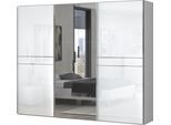 Schwebetürenschrank OTTO HOME "Piano, mit Einlegeböden, Kleiderstangen, Spiegel, Türen soft-close", weiß (weiß hochglanz), B:272cm H:224cm T:61cm, Holzwerkstoff, Schränke, Schwebetürenschrank, mit Spiegeltür, FSC-zertifizierter Holzwerkstoff