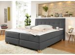 Boxspringbett HOME AFFAIRE "Calloway", grau (anthrazit), B:208cm L:238cm, Komplettbetten, Boxspringbett, inkl. Topper, XXL-Ausführung, in 4 Farben, 5 Breiten, 3 Matratzenarten