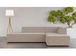Ecksofa OTTO HOME "Ecksofa Cavan mit Ottomane links oder rechts bestellbar", grau (taupe), B:270cm H:72cm T:180cm, 100% Polyester, Sofas, Ecksofa, L-Form mit Wellenunterfederung, Maße B/T/H: 270/180/72 cm