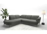 Ecksofa SIT & MORE "Zoe", braun (schlamm), B:300cm H:87cm T:267cm, 95% Polyester, 5% Polyamid, Sofas, Ecksofa, ink.Sitztiefenverstellung, wahlweise mit Kopfteilverstellung