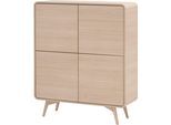 Highboard HOME AFFAIRE "Torsby, moderner Schrank, Stauraumelement in Eiche Natur, 108 cm breit", eiche natur, B:108cm H:130cm T:39cm, Sideboards, Highboard, abgerundete Ecken, ausreichend Stauraum, vielseitig einsetzbar