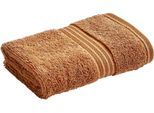 Waschlappen CHRISTY "SUPREME", braun (cinnamon), B:33cm L:33cm, Walkfrottier, Waschlappen, Waschlappen, Premium-Waschlappen in Luxusqualität, 650g/m², 33x33cm, 6er Set