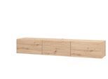 TV-Board INOSIGN "Royan, TV-Bank, TV-Schrank, Wandmontage", braun (eichefarben), B:192cm H:32cm T:42cm, Sideboards, TV-Board, in verschiedenen Breiten 128/154/192 cm, Push-to-Open, FSC