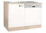 Spülenschrank OPTIFIT "Faro", weiß (weiß glanz), B:110cm H:84,8cm T:60cm, Schränke, Spülenschrank, mit Tür/Sockel für Geschirrspüler