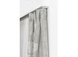 Gardinenschiene GARESA "101", grau (aluminiumfarben), L:400cm, Aluminium, Kunststoff, Gardinenstangen, Gardinenschiene, Innenlaufprofil, schlicht, Deckenmontage, Aluminium, verlängerbar