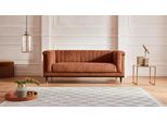 2-Sitzer HOME AFFAIRE "Chamby", braun (cognac), B:180cm H:71cm T:85cm, Luxus-Microfaser Lederoptik (100% Polyester), Scheuertouren: 40.000, Pilling: 4;Samtoptik (100% Polyester), Sofas, 2-Sitzer, mit Holzrahmen unten und Steppung im Lehnenbereich