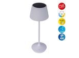 NÄVE LED Tischleuchte "Solarleuchte / Akkuleuchte "EMMI", weiß, 1, Ø 13cm H: 38cm, 1 Stk., Leuchten, Solarbetrieb, Akkubetrieb, CCT, Berührungssensor, Akkutischleuchte, LED Tischleuchte