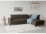 Ecksofa SIT & MORE "Sinatra L-Form", braun (espresso), B:251cm H:85cm T:220cm, 90% Polyester, 10% Polyamid, Sofas, Ecksofa, mit Ottomane, optional mit Kopfteilverstellung und Armteilfunktion