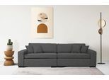 2-Sitzer HOME AFFAIRE "Skara XXL", grau (dunkelgrau), B:280cm H:86cm T:130cm, 100% Polyester, Sofas, 2-Sitzer, Lounge-Sofa XXL mit Federkern-Polsterung, in vielen Bezugsvarianten