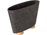 Zeitungsständer PIEPERCONCEPT "Avis", grau (grau, natur), B:40cm H:28cm T:12cm, Filz, Holzwerkstoff, Zeitungsständer, Zeitungsständer, aus Filz
