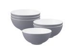 Schale SELTMANN WEIDEN "Schüsseln Life Fashion ø 21 cm 6er Set", grau (elegant grau), L:21,2cm, Schüsseln, Schale