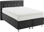 Boxspringbett, grau (charcoal), B:155cm L:210cm, Bezug: Feinstruktur 100% Polyester, WESTFALIA SCHLAFKOMFORT, Komplettbetten, Boxspringbett, wahlweise mit Topper