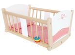 Puppenwiege HAPE "Schlummerwiege", beige (natur), Puppenmöbel, KinderB:48cm H:26cm T:34cm, Holz, Puppenwiege, B:48cm H:26cm T:34cm