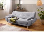 3-Sitzer HOME AFFAIRE "Basta", grau, B:205cm H:80cm T:82cm, (100% Polyester) Struktur fein (100% Polyester) Chenille, Sofas, 3-Sitzer