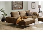 Ecksofa W.SCHILLIG "run, Designsofa mit tollem Sitzkomfort, bequem, L-Form", braun (chocolate s37), B:319cm H:88cm T:178cm, Longlife Xtra-Leder Z73: Naturwalkleder der Luxusklasse aus den erlesensten Rohhäuten. Hautstärke 1, 1 – 1, 3 mm;ROHLEDER Jacquard-Flachgewebe Q2 W60 (63% Polyester, 37% Polyacryl);ROHLEDER Chenille-Flachgewebe Q2 W77 (68% Polyacryl, 32% Polyester);Stoff S37 (100% Polyester),
