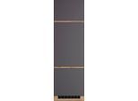 Kühlumbauschrank KOCHSTATION "KS-Riesa", grau (matt grau), B:60cm H:200cm T:60cm, Holzwerkstoff, Schränke, Kühlumbauschrank, Breite 60 cm, MDF-Fronten