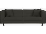 3-Sitzer HOME AFFAIRE "Bengo", braun (dunkelbraun), B:202cm H:68cm T:88cm, Sofas, 3-Sitzer, mit Steppung im Sitz- und Rückenbereich, incl. Zierkissen