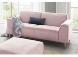 2-Sitzer HOME AFFAIRE "Janek Scandic Design, elegant und zeitlos", rosa (flamingo), B:178cm H:81cm T:90cm, Struktur fein ( 100% Polyester);Struktur weich (92% Polyester, 8% Nylon);Struktur weich (92% Polyester, 8% Nylon), Sofas, 2-Sitzer, mit Federkern und Keder in scandinavischem Design
