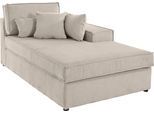 Ottomane OTTO HOME "Florid", beige, B:100cm H:75cm T:162cm, Baumwollmix (60% Baumwolle/40% Leinen);Struktur fein (100% Polyester);Samtoptik (100% Polyester);Samtvelours (100% Polyester);Struktur (100% Polyester);Struktur recycelt (100% recyceltes Polyester), Sofas, Ottomane, einzeln stellbar oder als Teil eines Modulsofas, auch in Cord