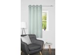 Vorhang HOME BASICS "BENOGA", mint, B:135cm H:175cm, Polyester, Gardinen, Vorhang, Ösenschal, Uni, Dekostruktur
