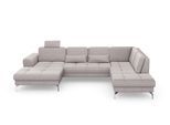 Wohnlandschaft SIT & MORE "Bendigo U-Form", beige (sand), B:332cm H:87cm T:226cm, Sofas, Wohnlandschaft, inklusive Sitztiefenverstellung, Bodenfreiheit 15 cm, in 2 Fußfarben