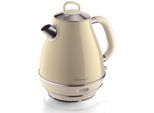 ARIETE Wasserkocher "2869 CR Vintage", beige (natur), B:21cm H:31cm T:21cm, Wasserkocher, Wasserkocher