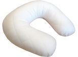 Nackenstützkissen DREAMS "Luxury Satin", weiß (weiß, neutral), B:36cm H:10cm L:40cm, Bezug: 100% Baumwolle. Füllung: 100% Polyester, Kopfkissen, Nackenstützkissen