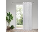 Gardine "Eleonora", weiß (sanftes weiß), B:140cm H:245cm, Polyester, HOME LIVING BY GERSTER, Gardinen, Gardine, SB-Ösenschal "Eleonora"