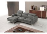 Ecksofa EGOITALIANO "Matt, erstklassiger Sitzkomfort, aufwendige Detailverarbeitung, L-Form", grau (steingrau), B:247cm H:100cm, Luxus-Micofaser Lederoptik (100% Polyester) ist ein neues technisches Gewebe mit einem visuellen und taktilen Aspekt, der dem Nubuk sehr nahe kommt, mit innovativen Eigenschaften. Seine außerordentliche Weichheit kommt von einem exklusiven Produktionsprozess, der Unreinh