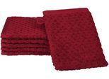 Waschhandschuh ROSS "Harmony", rot (kirsche), B:16cm L:22cm, Frottier, Baumwolle, Handtücher, Waschhandschuh, 100 % Baumwolle, Hoch Tief Struktur, viele Farben
