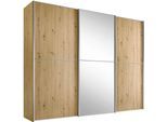 Schwebetürenschrank STAUD "Sinfonie Plus, edles Design in hochwertiger Qualität, Made in Germany", artisan eiche, B:280cm H:240cm T:68cm, Holzwerkstoff, Schränke, Schwebetürenschrank, Mit Spiegeltüre und vier verschiedenen Ausstattungsvarianten