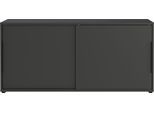 Schiebetürenschrank GERMANIA "Mailand", grau (graphit), B:160cm H:74cm T:40cm, Holzwerkstoff, Schränke, Schiebetürenschrank, Schiebetürenschrank mit zwei Schiebetüren