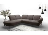Ecksofa SIT & MORE "Dance, L-Form, inkl. Sitztiefenverstellung", braun (schlamm), B:302cm H:91cm T:270cm, 100%Polyester, Sofas, Ecksofa, inkl. Click&Seat, optional mit Kopfteilverstellung