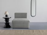 Sessel "LYZA Sofa-Mittelelement, Maße B/T/H: 76/96/74 cm", grau (anthrazit), B:76cm H:74cm T:96cm, 100% Polyester, LEGER HOME BY LENA GERCKE, Sessel, Sessel, als Modul oder separat verwendbar, für individuelle Zusammenstellung