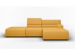 Ecksofa EGOITALIANO "Babouche, Designsofa mit außergewöhnlichem Sitzkomfort zum Wohlfühlen", gelb, B:287cm H:80cm T:98cm, Leder »BULL« (echtes Rindsleder). Geschliffenes, pigmentiertes und behandeltes Rindsleder mit einer Dicke von 1, 3-1, 5 mm. Dieses Leder zeigt eine ziemlich weiche Hand mit einem halb undurchsichtigen Aussehen. Es handelt sich um ein geschütztes Leder. Eine leichte Deckschicht