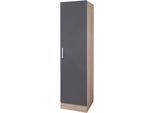 Vorratsschrank KOCHSTATION "KS-Toronto", grau (anthrazit), B:50cm H:200cm T:60cm, Holzwerkstoff, Schränke, Vorratsschrank, Breite 50 cm, mit 8 Einlegeböden