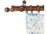 Gardinenstange SN DECO GROUP "Giro" Gr. 11, braun (walnussfarben), L:420cm, Holzwerkstoff, Gardinenstangen, Gardinenstange, 28 mm, Holz, verschiedene Längen und Farben, Komplettset