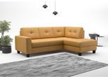 Ecksofa HOME AFFAIRE "Varese", curry, B:226cm H:91cm T:170cm, Sofas, Ecksofa, wahlweise mit Bettfunktion und Bettkasten