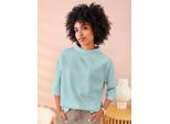 Sweatshirt HEINE, Damen, Gr. 34, grün (mint), 50% Modal, 44% Polyester, 6% Elasthan, unifarben, Sweatshirts Sweatshirt