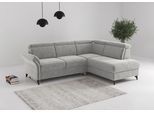 Ecksofa SIT & MORE "Glendale, L-Form", hellgrau, B:247cm H:84cm T:193cm, 100% Polyester, Sofas, Ecksofa, inkl. Kopfteilverstellung, wahlweise mit Vorziehsitz und Bettkasten